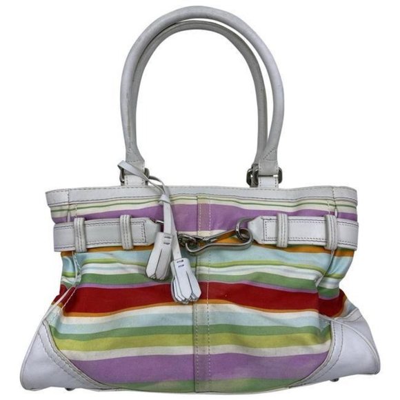 Coach Multicolor Striped Shoulder Bag - Picture 1 of 12